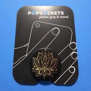 Popsocket - Golden Prana Black (LOTUS FLOWER)